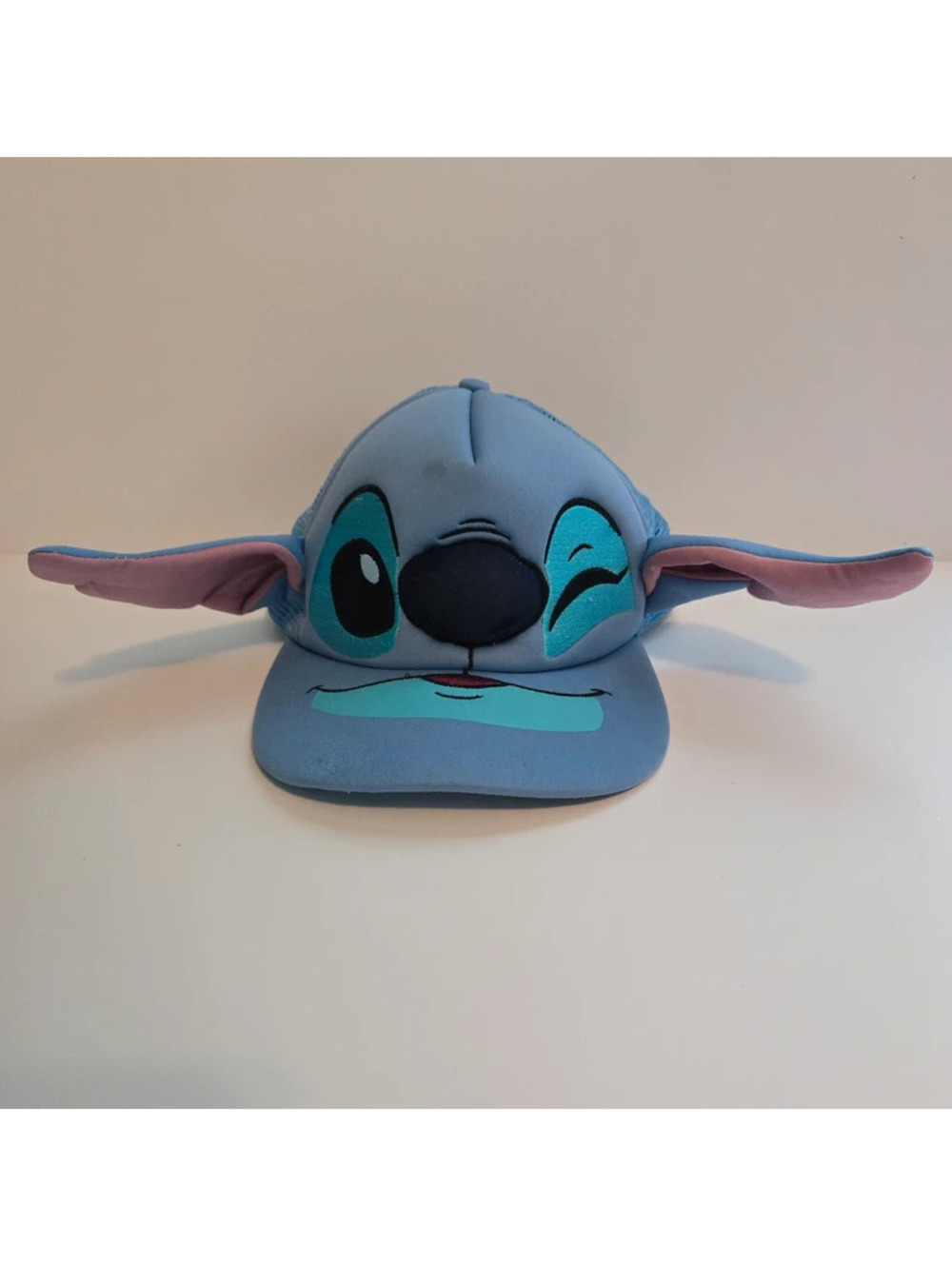 Disney Stitch Face Blue Hat with Ears